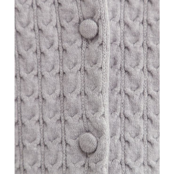 ミニケーブルクルーネックカーディガン | grove | 詳細画像8 