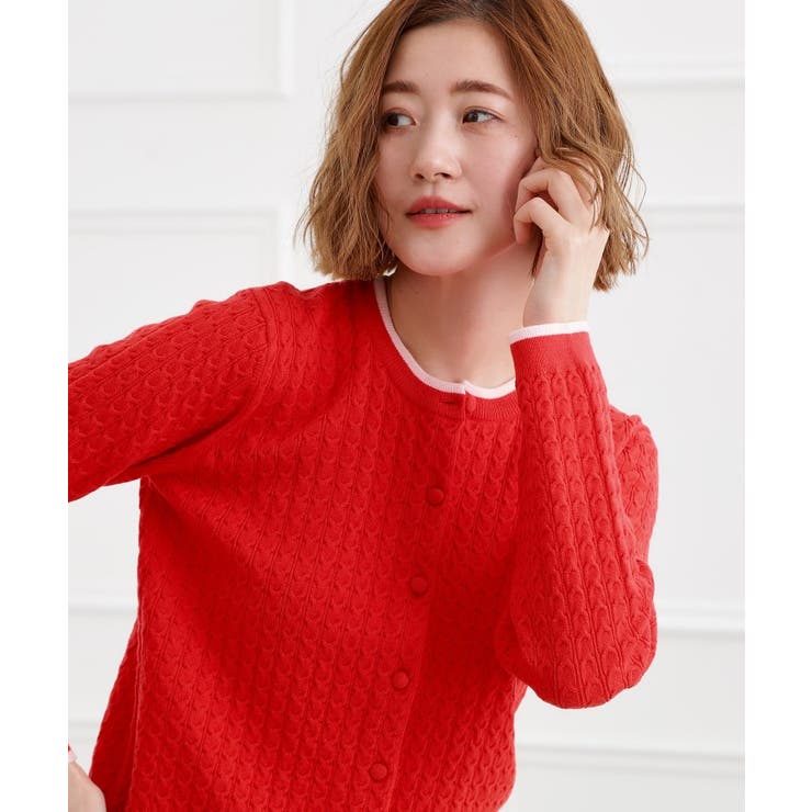 ミニケーブルクルーネックカーディガン | grove | 詳細画像9 