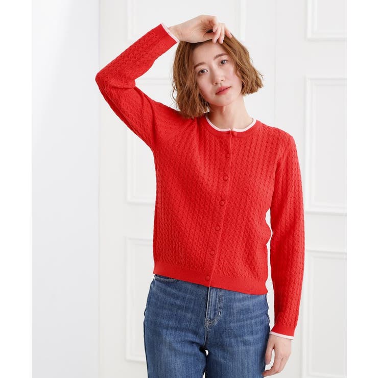 ミニケーブルクルーネックカーディガン | grove | 詳細画像10 