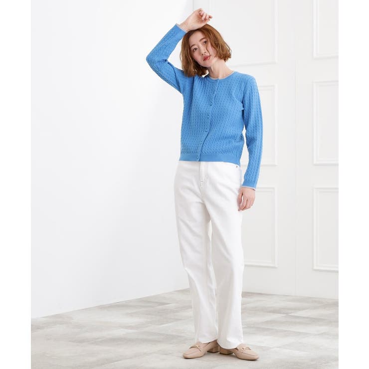 ミニケーブルクルーネックカーディガン | grove | 詳細画像15 