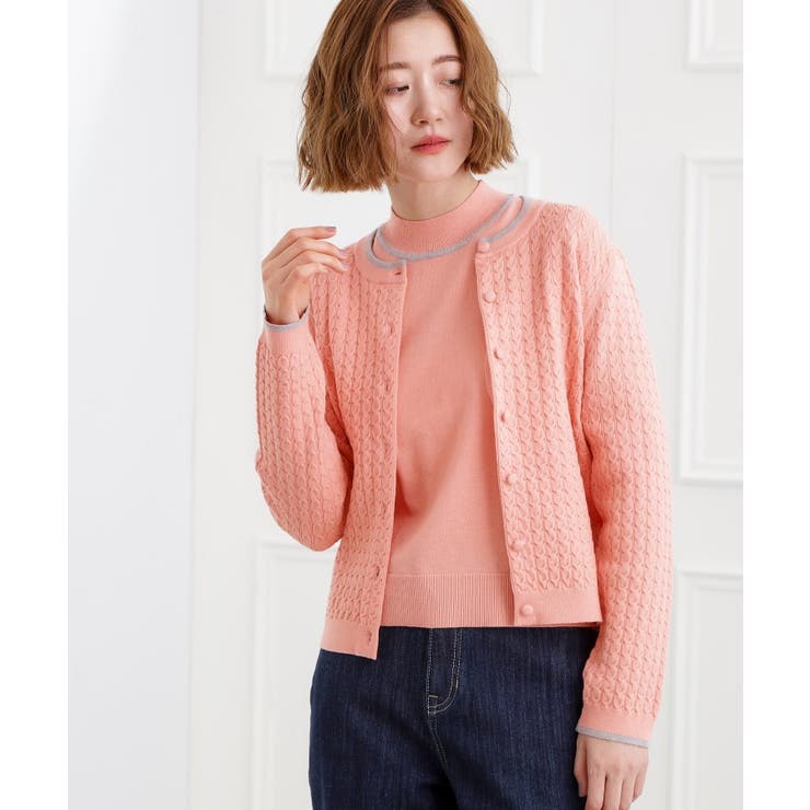 ミニケーブルクルーネックカーディガン | grove | 詳細画像17 