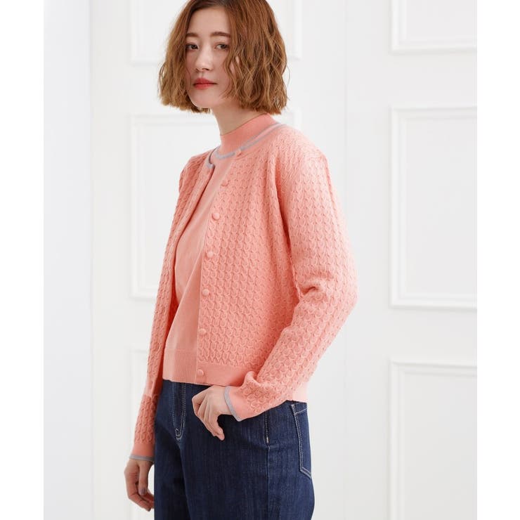 ミニケーブルクルーネックカーディガン | grove | 詳細画像18 