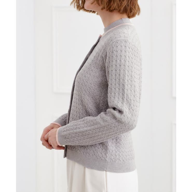 ミニケーブルクルーネックカーディガン | grove | 詳細画像22 