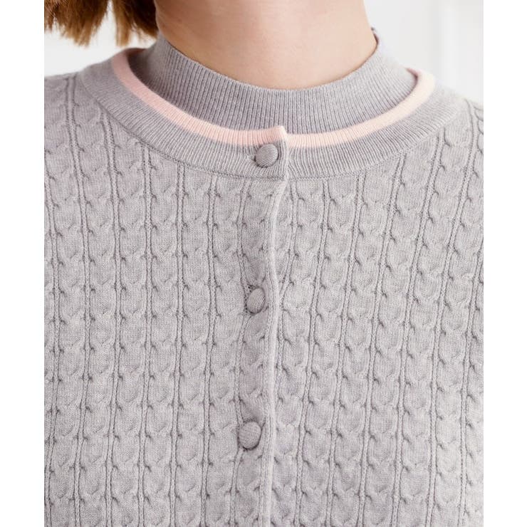 ミニケーブルクルーネックカーディガン | grove | 詳細画像24 