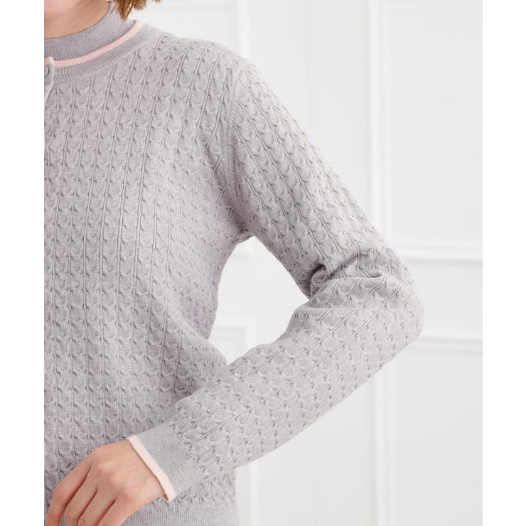 ミニケーブルクルーネックカーディガン | grove | 詳細画像25 