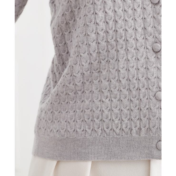 ミニケーブルクルーネックカーディガン | grove | 詳細画像26 