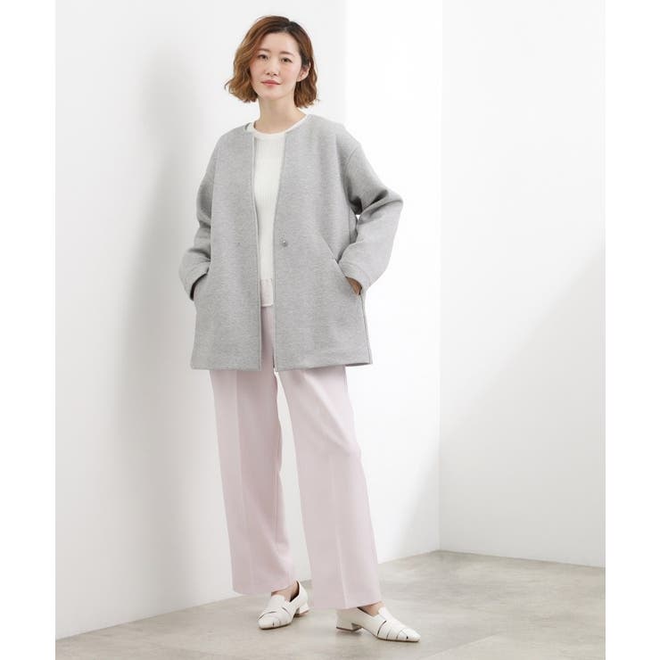 ダンボールジャージ ノーカラーミドルコート | grove | 詳細画像3 