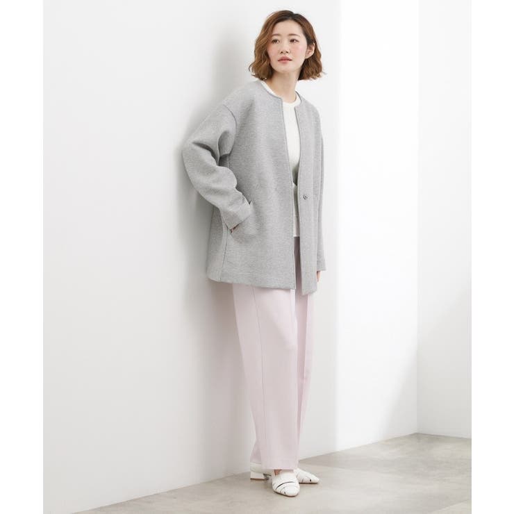 ダンボールジャージ ノーカラーミドルコート | grove | 詳細画像4 