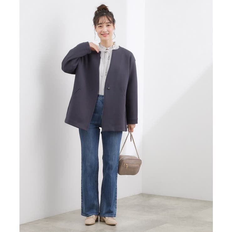 ダンボールジャージ ノーカラーミドルコート | grove | 詳細画像8 