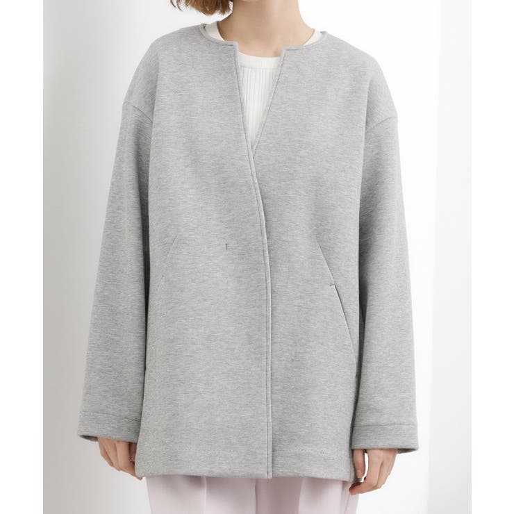 ダンボールジャージ ノーカラーミドルコート | grove | 詳細画像15 