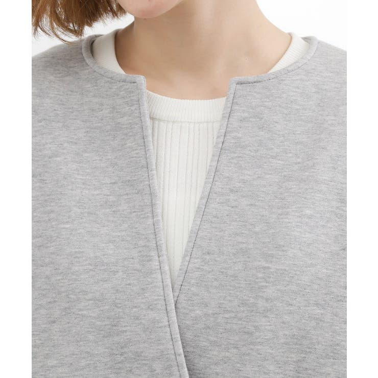 ダンボールジャージ ノーカラーミドルコート | grove | 詳細画像18 