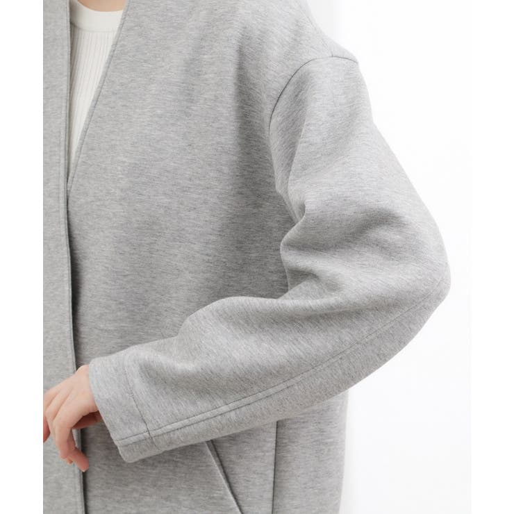 ダンボールジャージ ノーカラーミドルコート | grove | 詳細画像19 