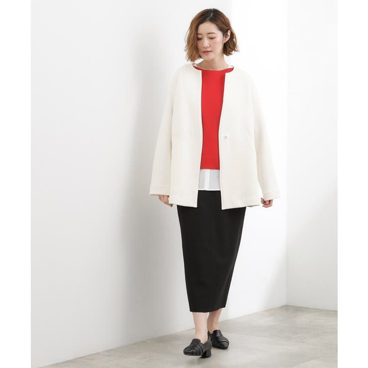 ダンボールジャージ ノーカラーミドルコート | grove | 詳細画像12 