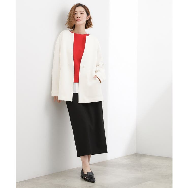 ダンボールジャージ ノーカラーミドルコート | grove | 詳細画像13 