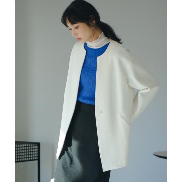 ダンボールジャージ ノーカラーミドルコート | grove | 詳細画像10 