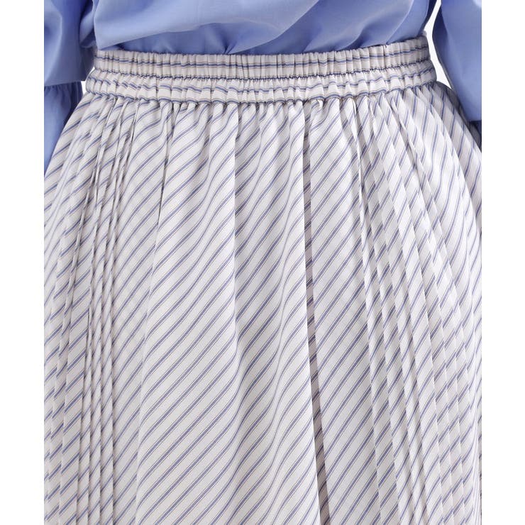 動くたびに表情が生まれる 軽やかストライププリーツスカート | grove | 詳細画像18 