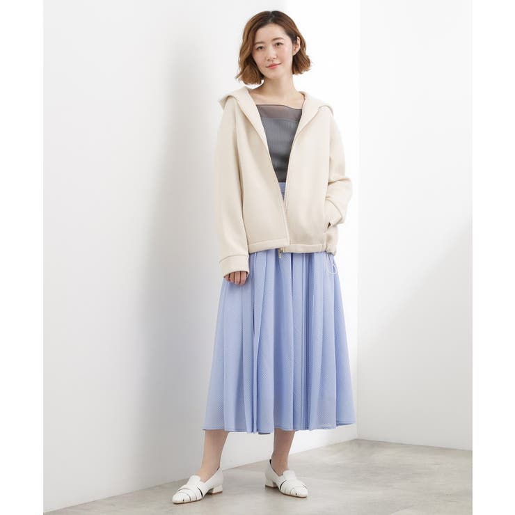 動くたびに表情が生まれる 軽やかストライププリーツスカート | grove | 詳細画像11 