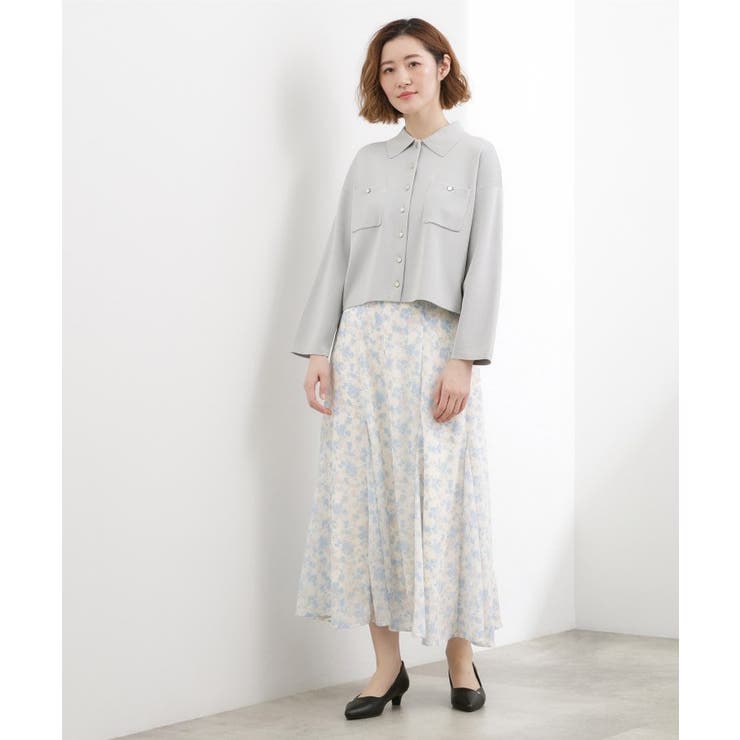 フラワープリント楊柳マーメイドスカート | grove | 詳細画像7 