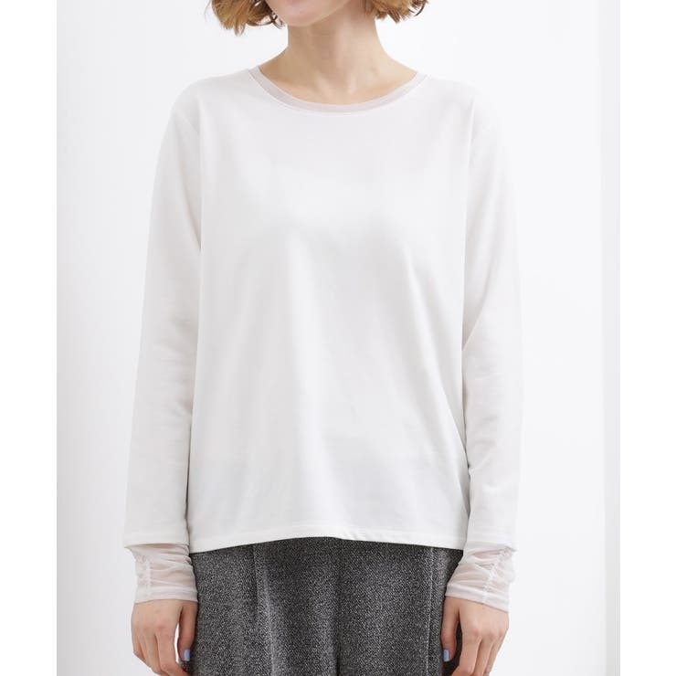 シアーレイヤードスリーブロンT | grove | 詳細画像13 