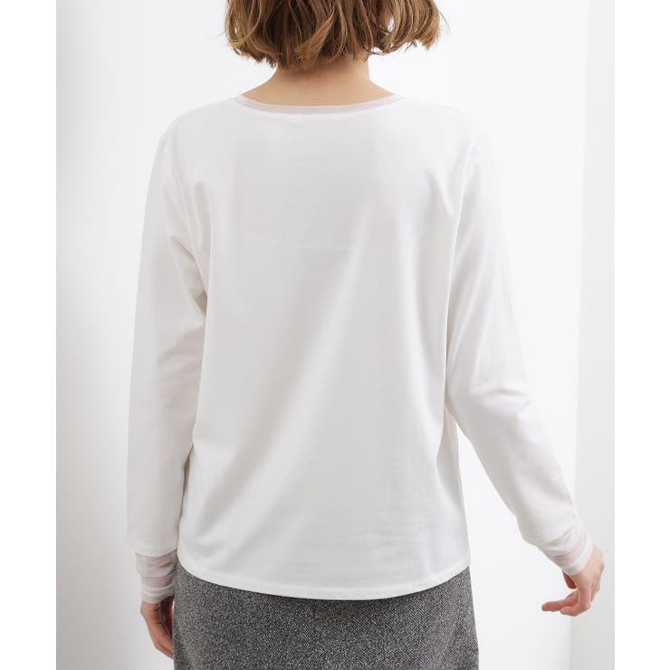 シアーレイヤードスリーブロンT | grove | 詳細画像15 