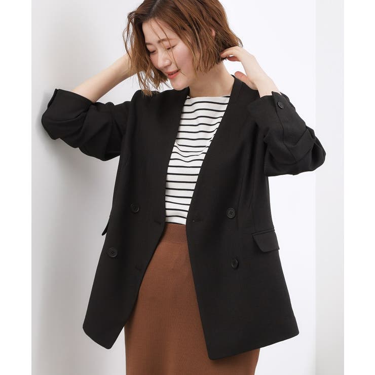 【貴島明日香さん着用】リネンライクカラーレスジャケット | grove | 詳細画像8 