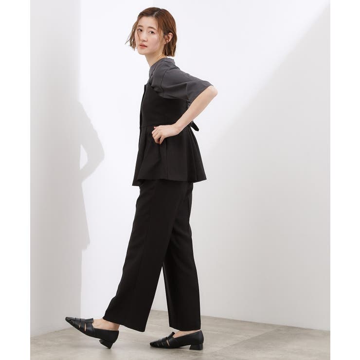 高評価！【貴島明日香さん着用・カセット服】リネンライクソフトフレアパンツ | grove | 詳細画像9 