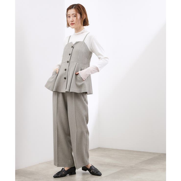 【貴島明日香さん着用・カセット服】リネンライク ペプラムビスチェ | grove | 詳細画像5 