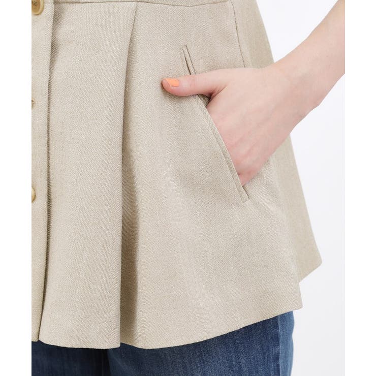 【貴島明日香さん着用・カセット服】リネンライク ペプラムビスチェ | grove | 詳細画像21 