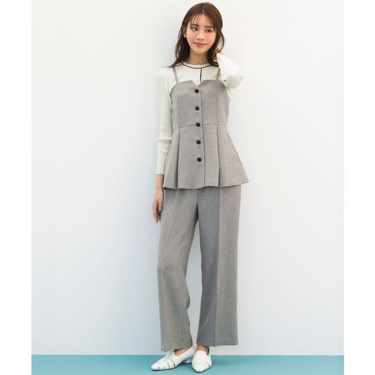 【貴島明日香さん着用・カセット服】リネンライク ペプラムビスチェ | grove | 詳細画像2 