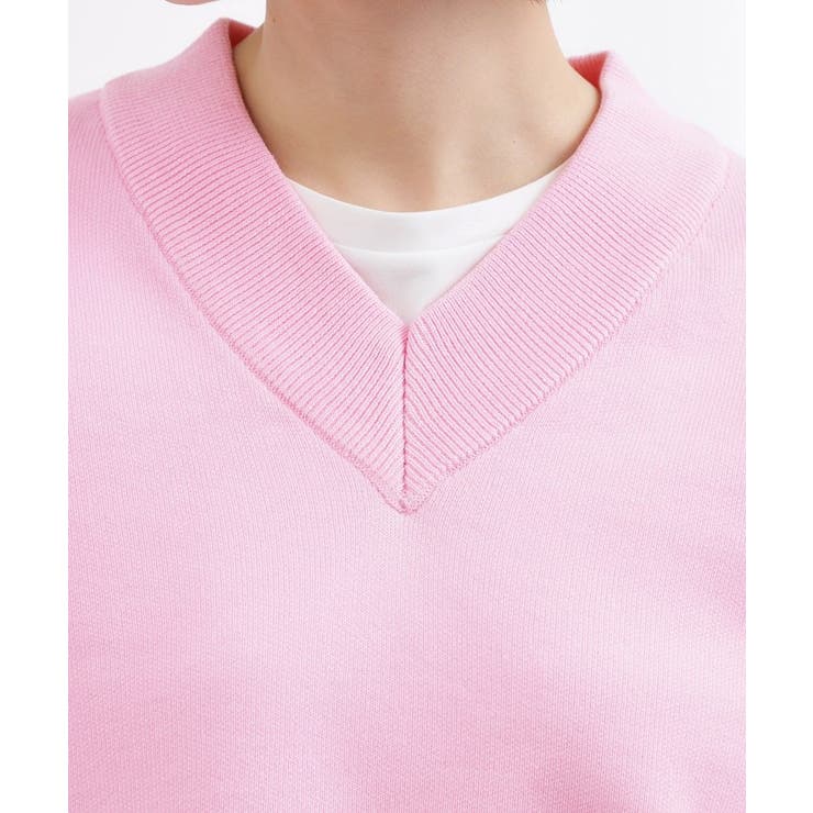ラフさときれいめを両立する、大人のスウェットライクVネックニット | grove | 詳細画像18 