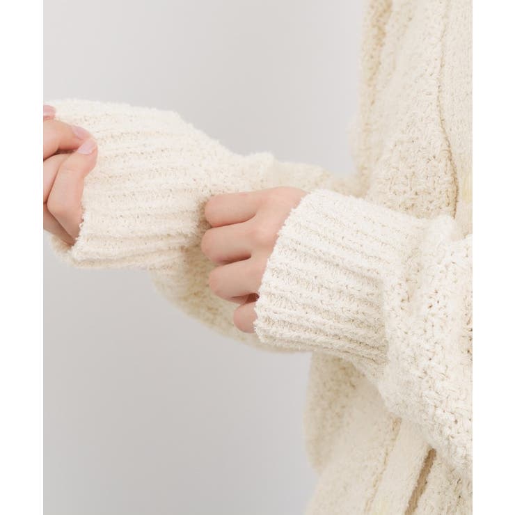 コットン混バスケットVネックカーディガン | grove | 詳細画像23 