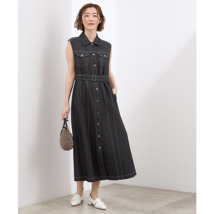 【貴島明日香さん着用】デニムフレアワンピース | grove | 詳細画像3 