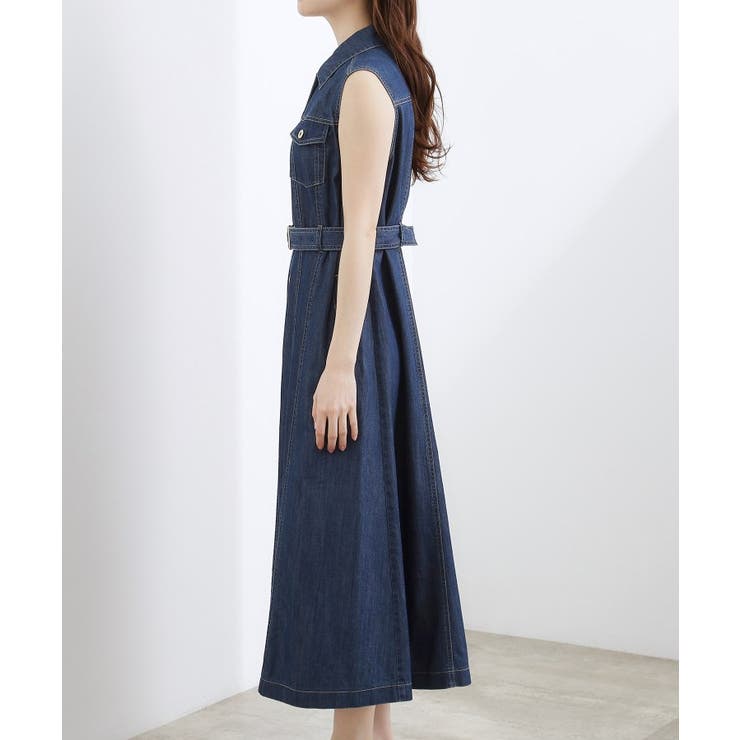 【貴島明日香さん着用】デニムフレアワンピース | grove | 詳細画像15 