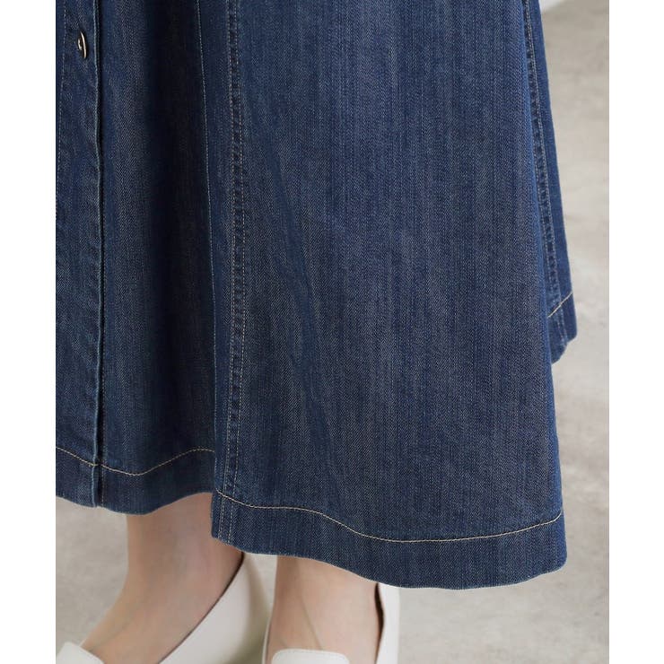 【貴島明日香さん着用】デニムフレアワンピース | grove | 詳細画像20 