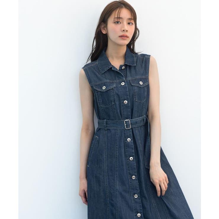 【貴島明日香さん着用】デニムフレアワンピース | grove | 詳細画像7 