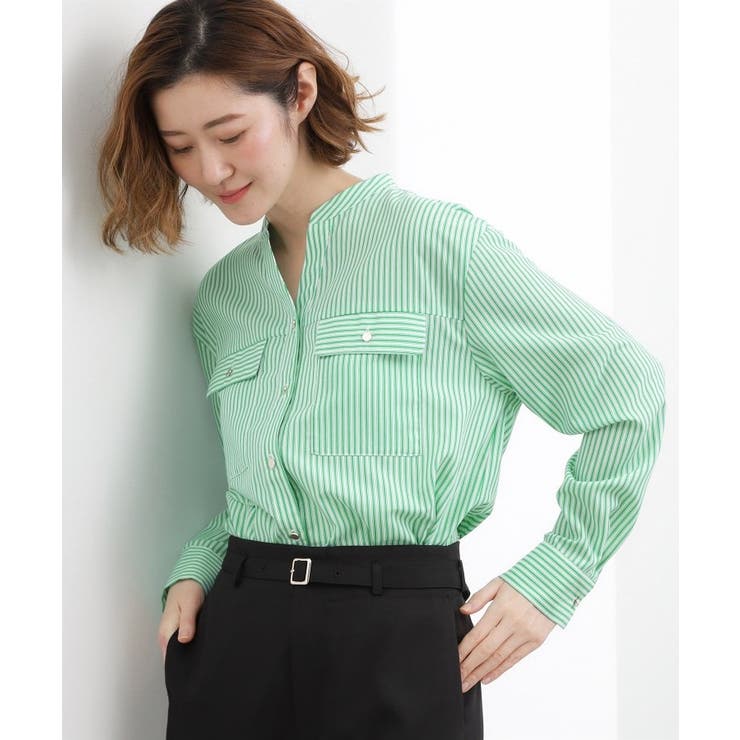 【貴島明日香さん着用】お仕事も普段も。今どきワークシャツブラウス | grove | 詳細画像4 