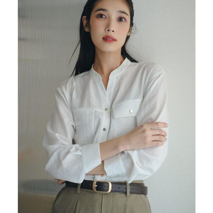 【貴島明日香さん着用】お仕事も普段も。今どきワークシャツブラウス | grove | 詳細画像12 