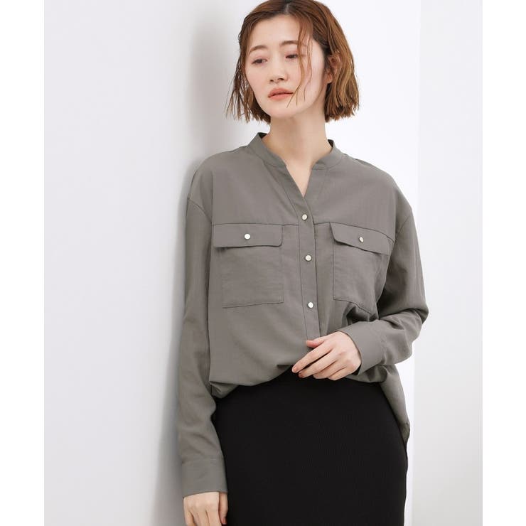 【貴島明日香さん着用】お仕事も普段も。今どきワークシャツブラウス | grove | 詳細画像20 