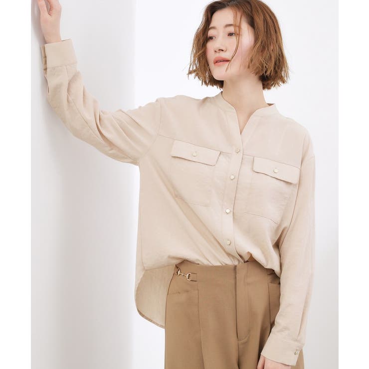 【貴島明日香さん着用】お仕事も普段も。今どきワークシャツブラウス | grove | 詳細画像23 