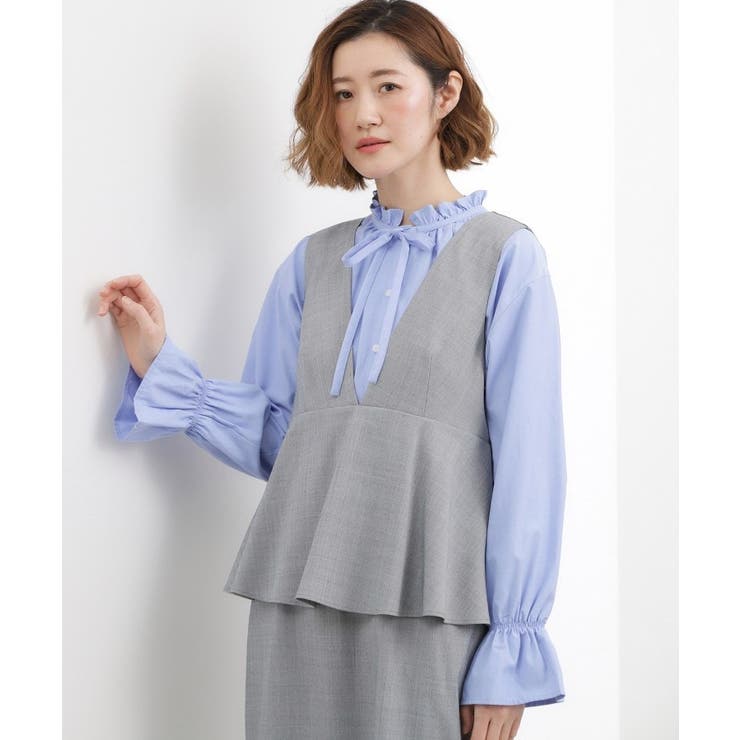 【体型カバー】ペプラムドッキングジャンドレ | grove | 詳細画像1 