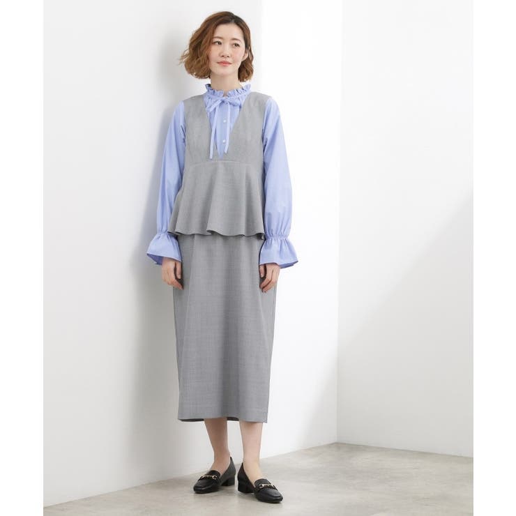 【体型カバー】ペプラムドッキングジャンドレ | grove | 詳細画像3 