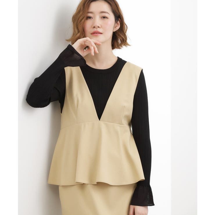 【体型カバー】ペプラムドッキングジャンドレ | grove | 詳細画像9 