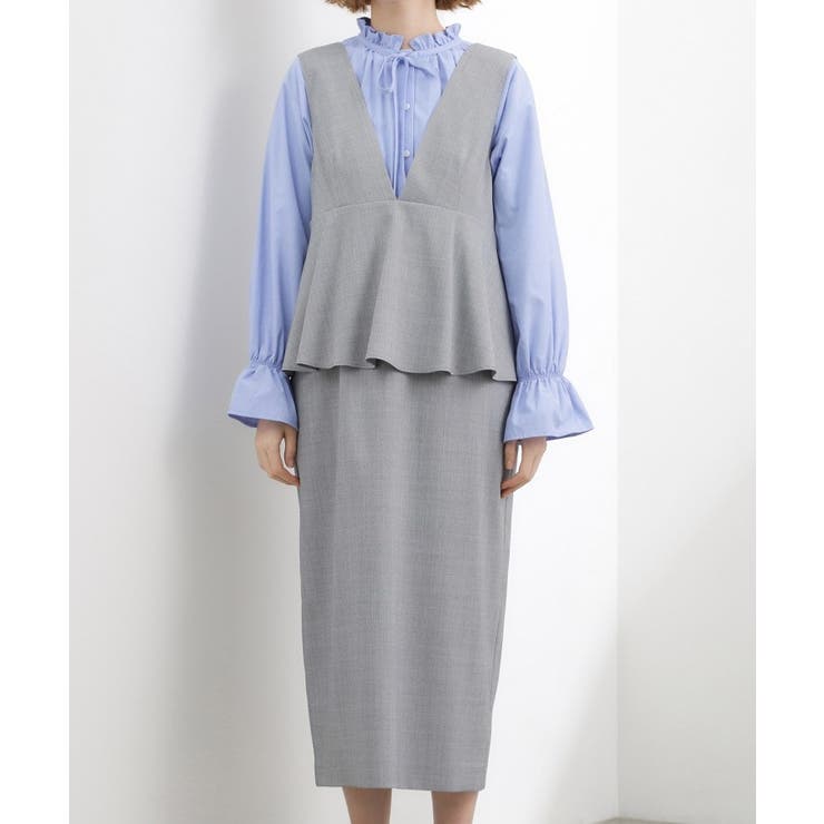 【体型カバー】ペプラムドッキングジャンドレ | grove | 詳細画像13 