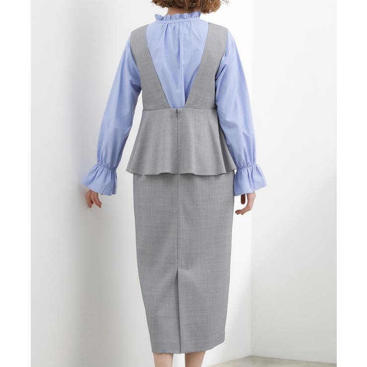 【体型カバー】ペプラムドッキングジャンドレ | grove | 詳細画像15 