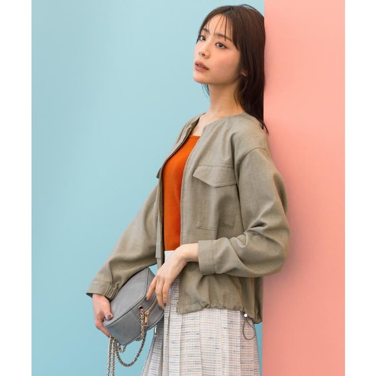 【貴島明日香さん着用・洗える】麻調ノーカラーブルゾン | grove | 詳細画像6 