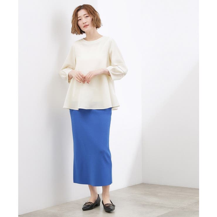 【UVカット・体型カバーも叶う】麻調メッシュランタンスリーブブラウス | grove | 詳細画像3 