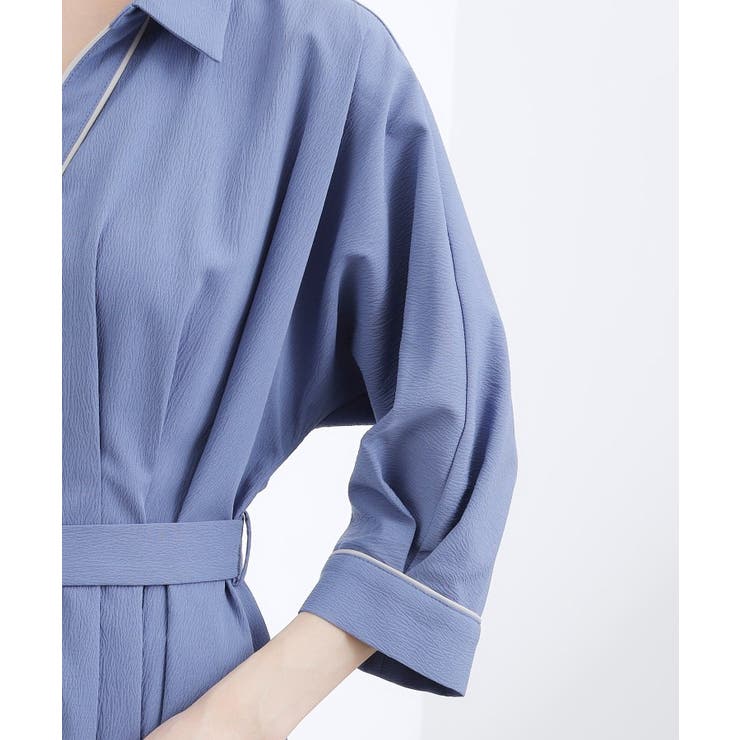 【貴島明日香さん着用・美シルエット】ウエストタック配色ワンピース | grove | 詳細画像20 