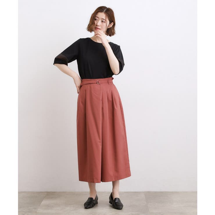 【洗える・体型カバー】軽やかすっきり見えキュロットパンツ | grove | 詳細画像7 