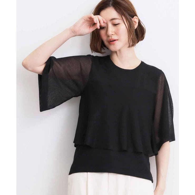 【涼しく二の腕カバー】フロントシアーフレアニット | grove | 詳細画像6 
