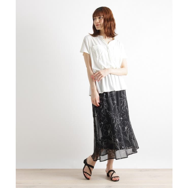 アイボリー(004) | 【LLあり】ミリタリープルオーバー＋スカートSET | grove